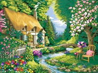 Ravensburger paint by numbers CreArt Cottage Garden painting kit-3