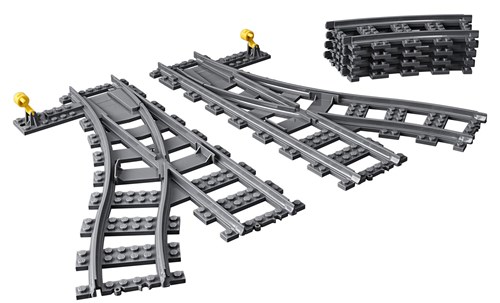 LEGO City train switches - expansion set 60238 railway tracks-2