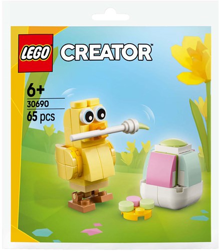 LEGO building set Easter egg painting with chick - creative Easter fun