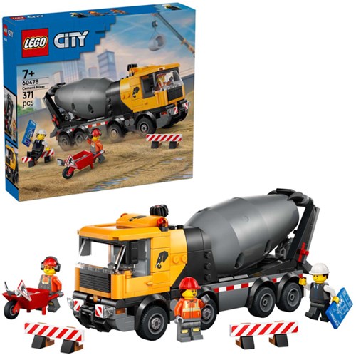 LEGO City cement mixer construction vehicle toy for kids-3