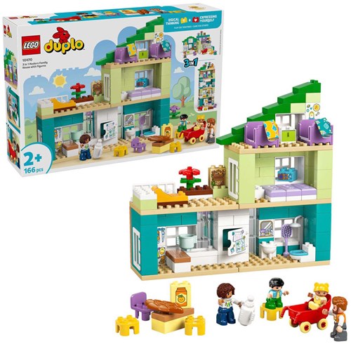 LEGO Duplo modern family house with figures - 3-in-1 playset-3