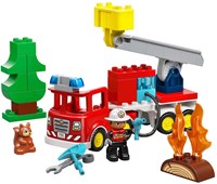 LEGO Duplo fire truck with hose and firefighter toy-2