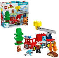 LEGO Duplo fire truck with hose and firefighter toy-3