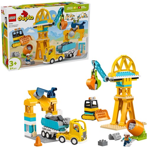LEGO Duplo construction site toy - 3-in-1 building vehicles set-3