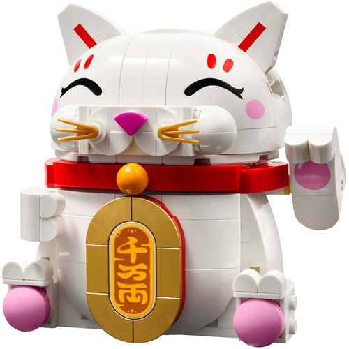 LEGO building set lucky cat decoration and DIY craft kit-2