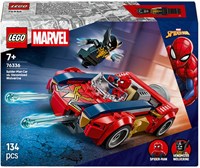 LEGO Spider-Man car building set with Venomized Wolverine minifigure