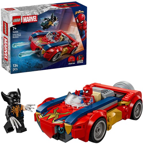 LEGO Spider-Man car building set with Venomized Wolverine minifigure-3