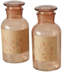 Boltze Home glass apothecary bottle Kornelia decoration 22cm