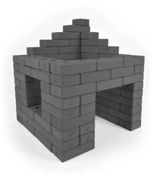 Birdito EVA foam bakstenen Grey set Building set P142490