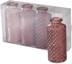 Boltze Home Vaas roze 4-delige set Ø6cm