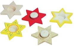 Beleduc tealight holder star craft set wood creative decorating