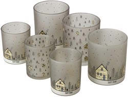 Boltze Home tealight holder glass Homewood set 2 pieces house decor