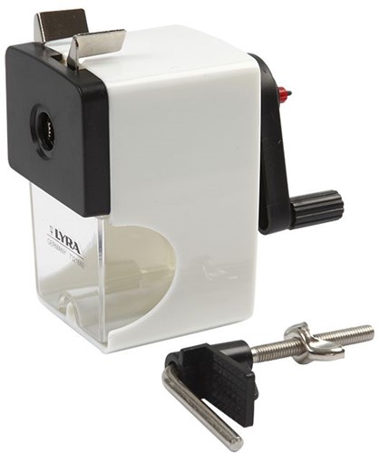 Puntenslijpmachine desktop model white plastic for large pencils