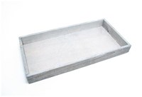 HBX natural living tray wooden decoration 32x20cm grey modern