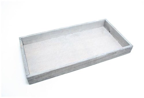 HBX natural living tray wooden decoration 32x20cm grey modern