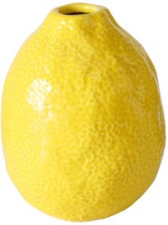 Boltze Home vase decoration yellow dolomite 12cm round modern