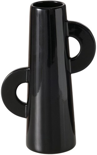 Boltze Home ceramic vase black 26cm - stylish home decoration