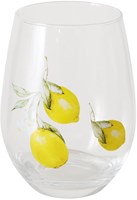 Boltze Home Capri lemon glass 600ml transparent decorative drinking glass