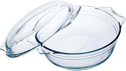 Baking dish with lid borosilicate glass 2.1L transparent - oven safe