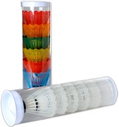 Shuttles plastic neon colors badminton toy 6 pieces