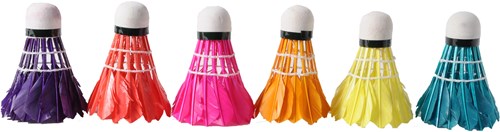 Badminton shuttlecocks 6 pieces color plastic tube sports toy