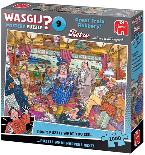 Jumbo puzzle Wasgij Mystery 9 - Great Train Robbery 1000 pieces cartoon-3
