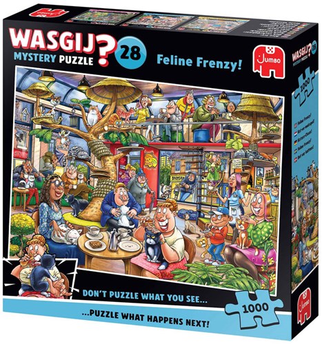 Jumbo puzzle 1000 pieces Wasgij Mystery 28 Cat and Mouse Game jigsaw-3