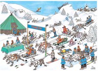 Jumbo puzzle Jan van Haasteren Reindeer Race 500 pieces cartoon-2