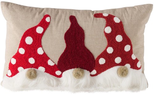 Boltze Home decorative cushion gnome Thomas cotton red 50cm cozy