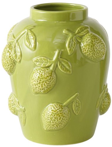 Boltze Home vase porcelain lime green modern waterproof 20.5cm decoration