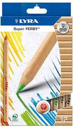 Lyra coloured pencils set - Super Ferby 12 extra thick colours