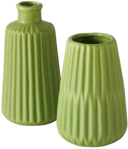 Boltze Home vase ceramic green 17cm - modern decorative vase