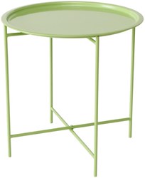 Boltze Home tray table green metal round design table decoration