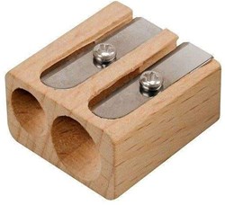 Lyra wooden sharpener twin-hole for coloured and graphite pencils