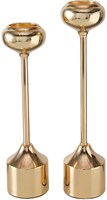 Boltze Home candle holder set gold luxury decoration 2-piece dinner candles