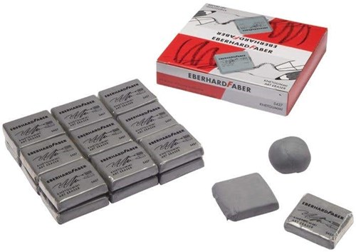 Lyra kneadable eraser grey for drawing and correcting 18 pieces