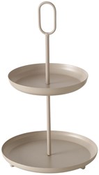 Boltze Home Gogo beige tiered tray - decorative toy display 34cm