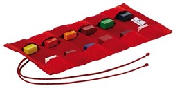 Lyra fabric pencil case red for 12 wax blocks - pouch