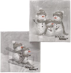 Boltze Home napkins snowman winter design paper napkins 20 pieces