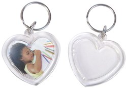 Creativ Company heart keychain acrylic 40x40 mm 25 pcs DIY