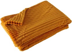 Boltze Home throw blanket orange 180x130cm - soft fleece blanket