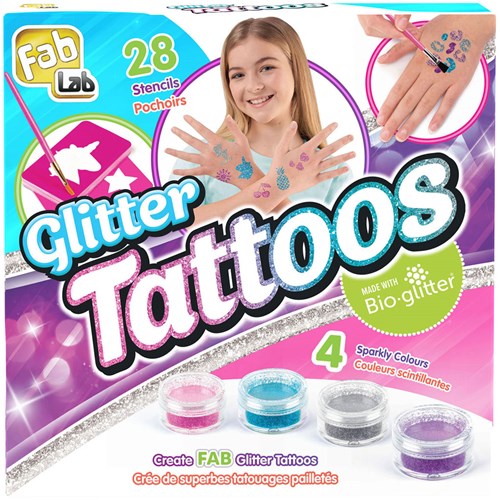 Goliath glitter tattoos craft set - temporary tattoos for kids
