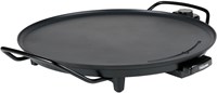 Round grill plate 40 cm electric table grill gourmet black