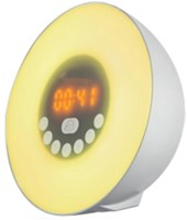 Wake up light with bluetooth speaker - Light alarm clock with radio and color lighting
