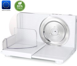 Emerio Slicer - Electric Food Slicer 100W Stainless Steel Blade Adjustable Thickness