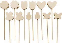 Eduplay flower sticks set of 12 wooden decoration for kids