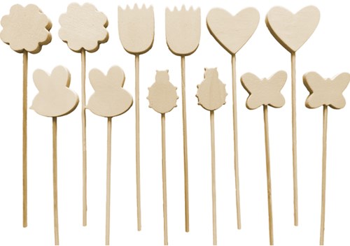 Eduplay flower sticks set of 12 wooden decoration for kids