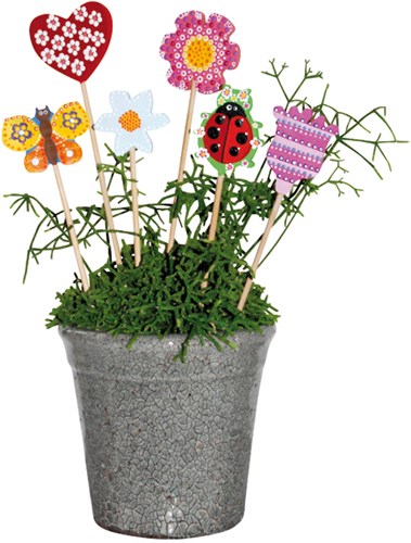 Eduplay flower sticks set of 12 wooden decoration for kids-3