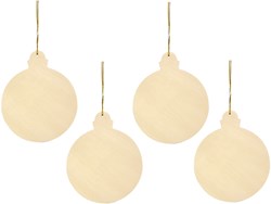 Eduplay wooden Christmas tree ball set - tree decoration 3 pieces