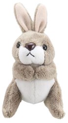 The Puppet Company finger puppet rabbit - grey toy accessory